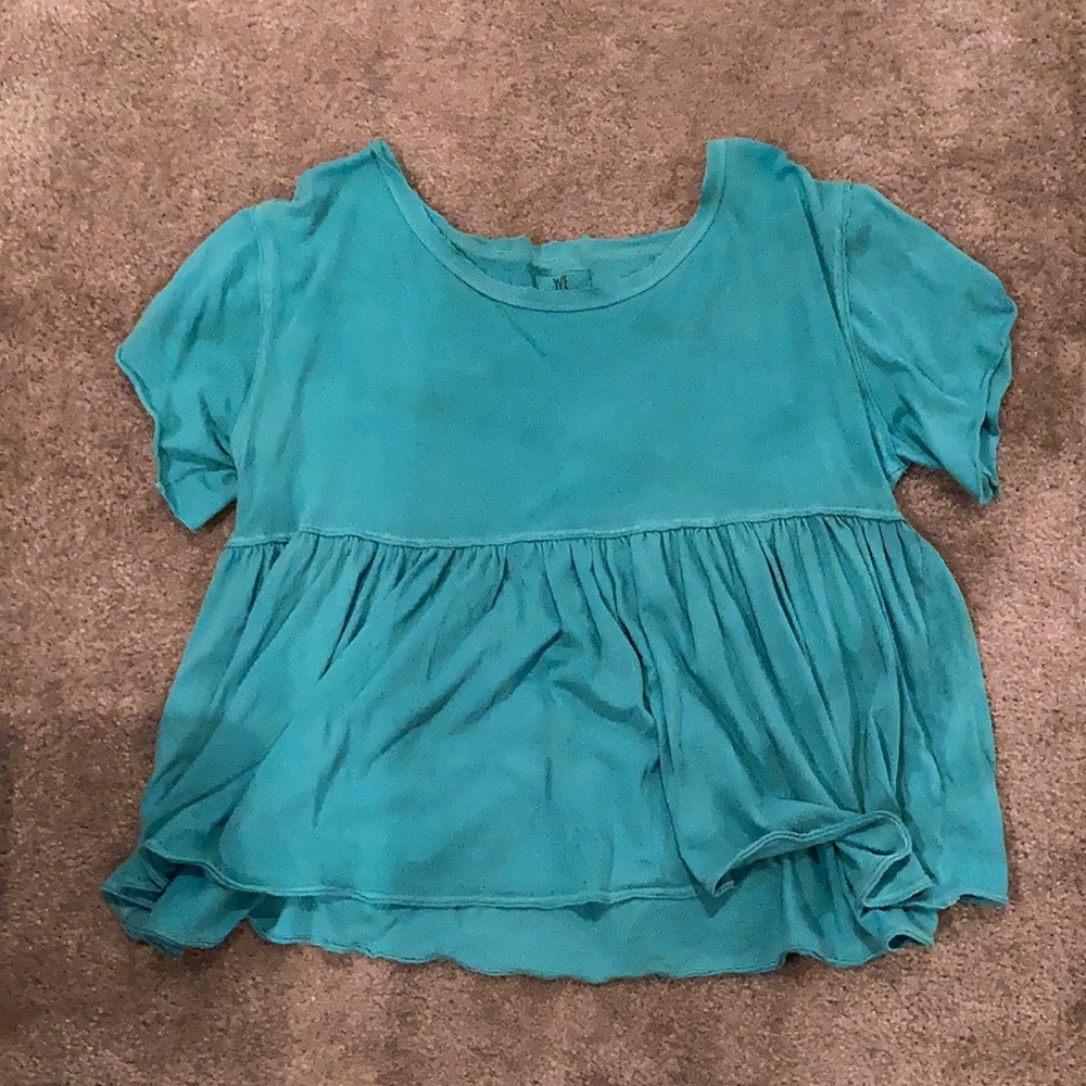We The Free Turquoise Babydoll Top